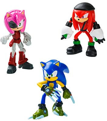 Bizak Sonic Prime 3 Figuren 6,5 cm hoch In diesem Set Finden Sie: Knucles Ny + Rusty Rose + Sonic Bcm (64112003-3)