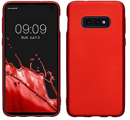 kwmobile Housse Compatible avec Samsung Galaxy S10e Coque - Housse de téléphone Protection Souple en TPU - Rouge foncé métallique
