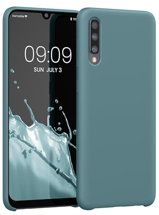 kwmobile Hülle kompatibel mit Samsung Galaxy A50 Hülle - Silikon Handy Case - Handyhülle weiche Oberfläche - kabelloses Laden - Antique Stone