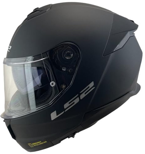 LS2 Helm Integralhelm KPA FF808 Stream II, Größe M (57/58), Mattschwarz 22.06