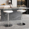 Cxlly Drehbare Barhocker Aus Acryl, 2Er-Set, Sitz Aus PU-Leder Mit Transparenter RüCkenlehne, Armlose Hydraulische Barhocker In KüChenthekenhöHe, FüR KüChe, Restaurant, Bar (Color : Clear+Clear)