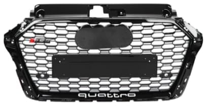 LNCZX Auto Griglie Anteriori Radiatori per Audi A3 RS3 Style 8V 2017 2018 2019 2020 2021 2022 2023, Griglia Centrale Paraurti Anteriore Frontale Inserti Parti Styling Carrozzeria