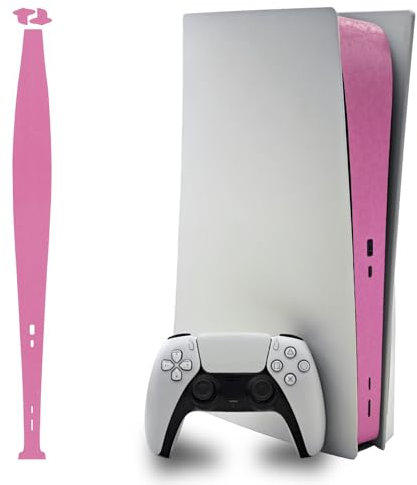 Luck&Link Stickers Skin ps5 Console Partie Centrale protège la Peau texturée Stickers Anti - Rayures, ps5 Digital & Disc Edition (Honeycomb-Rose, PS5(2020))