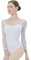 s.lemon Ballett Body Damen,Erwachsene 3/4 Ärmel Spitze Ballett Trikot D004 Weiß 160