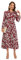 HEYPORK Damen Frühling Sommer Kleider Bequem Lässig Kleid Mode Elegant Röcke Frauen Mittellang Plissiert Langärmeligen Floralen Kleid Vintage Fliege Kleider(Rot, M)
