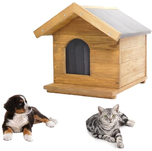 Hundehütte Hundehaus Hundehöhle 50 x 45 x 53 cm Katzenhaus Isoliert Tierhütte Wetterfest Outdoor