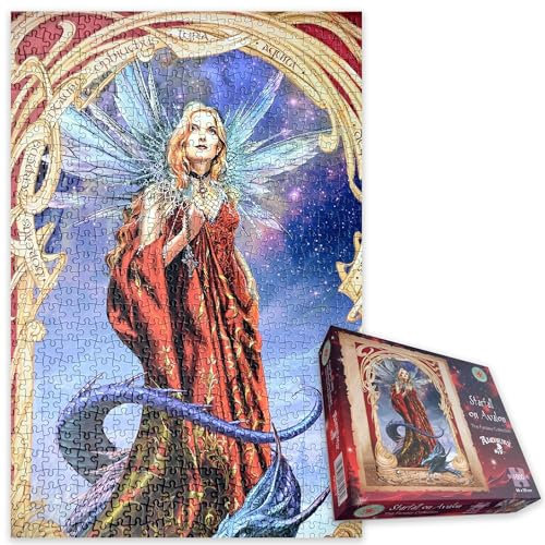 Gothic Fantasy Puzzle für Erwachsene – Sternenfall auf Avalon – Mystisches 1000-teiliges Puzzle – Magisches Kunstwerk Puzzle – Hergestellt in Großbritannien