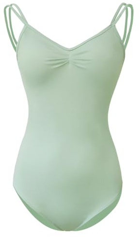 ROYAL SMEELA Ballett trikot mit bh damen spaghettiträger tanzen trikots nylon body ballettbody erwachsene balletttanztrikot ballerina balletttanzbody fuer frauen sexy tanzbody
