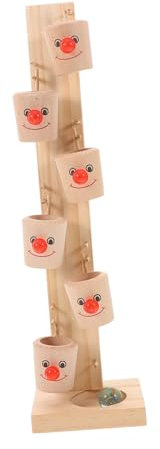 TOYANDONA Holzspielzeug für Jungen und Mädchen Lernen und Spielen Marmorturm-Design