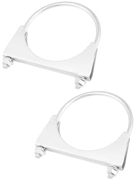Partuto Round U Bolt Muffler Exhaust Clamps for Car 4 ID 102mm 2 Pcs | Muffler Exhaust Clamps