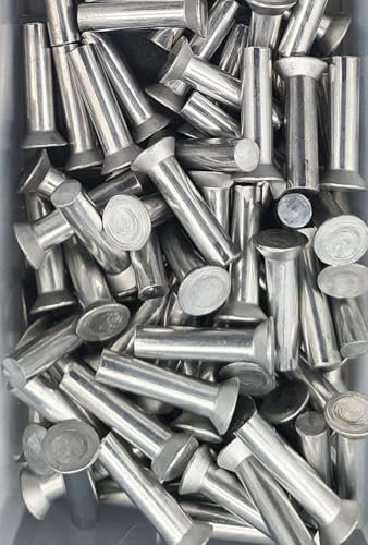 Nieten Senkkopf DIN 661 Vollnieten Alu Senkniete Senkkopfniete DIN661 Aluminium (2mm x 10mm - 10 Stück)