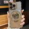 Compatible with iPhone 7/8/SE 2020/SE 2022 - Glitter Powder Makeup Mirror Stand Case Airbags Shockproof Bumper