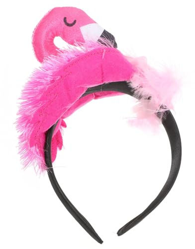 UKCOCO Flamingo-Stirnband Kopfschmuck Für Fasching Geburtstag Cosplay Bühnenauftritte Und Fotorequisiten Tropisches Partyzubehör Für Frauen Und Männer 1 Stück