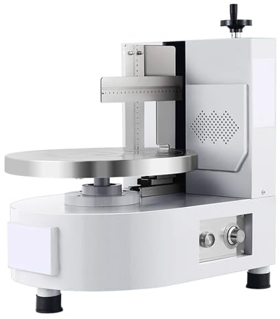 Electric Cake Decorating Machine, Cream Spreading Automatic Frosting Turntable with Graduated Scraper, for 4-12inch Cakes(White)