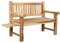 Ambientehome Teakholz Gartenbank 2er Bank inkl. Tabletts Elefantenbank Mammut, Natur, ca. 120 cm