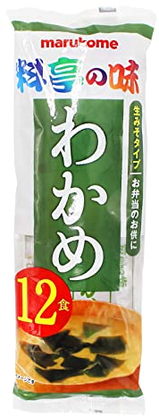 Marukome Instant Miso Soup Paste Sachets With Wakame 12x18g