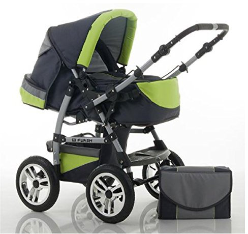 Kombi-Kinderwagen Flash 2 in 1 inkl. Sportsitz und umfangreichem Zubehör in 38 Farben