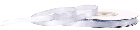 Satinband 6mm x 25m Rolle - FARBAUSWAHL in 3/6/12/18/25/38/50/75/100mm - farbecht & waschbar - Schleifenband für Hochzeit - Geschenkband zum Verpacken Dekorieren Basteln - Silber Grau 012H