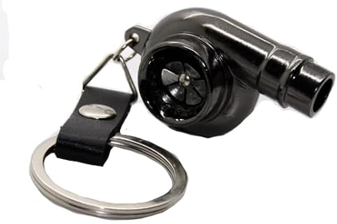 LED-Mafia Schlüsselanhänger Lederband Turbolader Metall Boost Anhänger Schlüsselring Etui Schlüssel (Turbo Lederband)