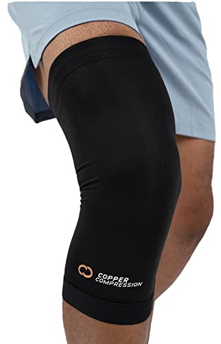 Copper, Fascia di Compressione agli Ioni di Rame per Guarigione Ginocchio, #1 Più Alto Contenuto di Rame GARANTITO! Migliore Sostegno per Ginocchia per Uomini e Donne (Medio)