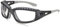 Bollé Safety 253-TR-40085 Tracker Safety Eyewear with Black/Gray Polycarbonate + TPE Full Frame and Clear Lens