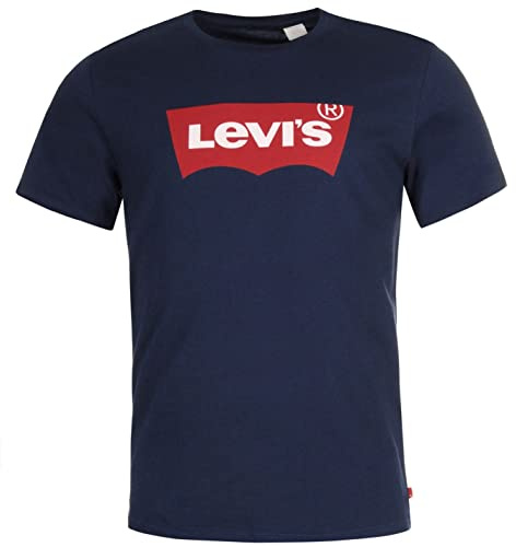 Levi's Herren Graphic Set-In Neck T-Shirt, Batwing Logo, Dress Blues, XS
