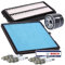 BESTPRICE Inspektionspaket Filterset mit 1x Luftfilter, 1x Innenraumfilter, 4x Zündkerze FR8DCX+, Kompatibel mit KIA PICANTO I (SA)