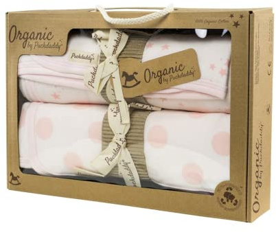 Puckdaddy® Geschenkset Baby Juna, Rosa, Sterne & Punkte, Baumwolle