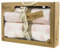 Puckdaddy Juna | Organic Geschenkset | Punkte & Sterne Muster in Rosa | Baby Geschenk-Set zur Geburt | 2 Babydecken (75x74 cm) | 100% Baumwolle | OEKO-TEX geprüft