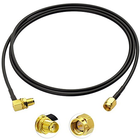 Bingfu Cavo SMA Prolunga Antenna 4G 1m SMA Maschio a Femmina ad Angolo Retto RG174 Cavo Coassiale per Modem Router Cellulare 4G LTE RC FPV Multicopter TX RX GPS Bluetooth Antenna DAB Auto