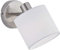 Reality Leuchten Tommy R80331001 Wandspot, Nickel Matt, Stoffschirm Weiß