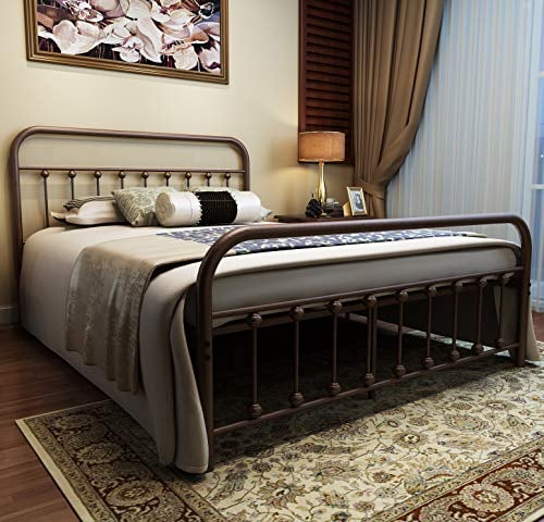URODECOR 9013 Metallbett Queen braun im antik-Finish