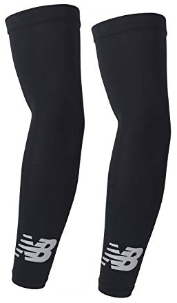New Balance Unisex Outdoor Sports Compression Arm Sleeves, Arm Warmer, Black (1 Pair)