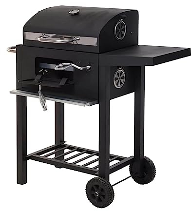 Paniate Design 73863 Barbacoa de Carbón con Tapa, Negro