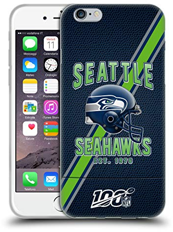 Head Case Designs Offizielle NFL Football Streifen Seattle Seahawks Logo Art Soft Gel Handyhülle Hülle kompatibel mit Apple iPhone 6 / iPhone 6s