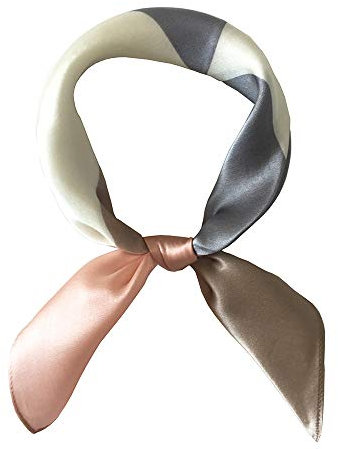 FONYVE Foulard carré 100% soie de mûrier, léger, 53 x 53 cm, Small