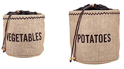 KitchenCraft Natural Elements Vegetable Storage Bag+ KitchenCraft Natural Elements Potato Bag