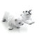 Onwomania Polyresin Figur Eisbär zweifach Polarbär Bär Tier Dekofigur aus Polyresin Weiß 7 cm