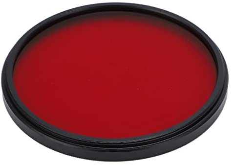 Full Red Lens Filter, 67 Mm 62 Mm 58 Mm 55 Mm 52 Mm DSLR-Kamera HD-Kamera Optischer Glas-Rotfilter mit Objektivfiltergehäuse, für die Meisten DSLR-Kameras auf Dem Markt(58mm)