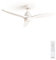 CREATE / WINDSTYLANCE DC/Ventilatore da soffitto motore DC bianco/Silenziosa, luce regolabile, timer