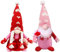 Valentinstag Gnom Dekoration, 2 Stück schwedische Gnome Plüsch Elf skandinavischen Tomte, Valentinstag Gnom Plüsch Ornamente für Valentinstag nach Hause Tischschmuck, abgestufte Tablett Dekoration