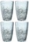 LEONARDO HOME Matera Gläser Set 4-teilig - Becher aus hochwertigem Glas in Hammerschlagoptik - Inhalt 340 ml - Handarbeit - Spülmaschinenfest, robust - 4er Set in blau, 024384