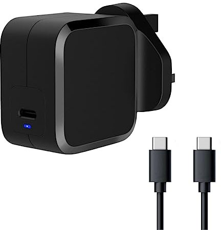 WIKIPARTS* New 65W USB-C Type C Ac Adapter Replacement For Samsung Galaxy Book Pro 360 NP950QDB-KB1US Laptop Charger USB C to USB C cable - Black