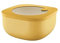 Guzzini - Kitchen Active Design, STORE&MORE BIO, Contenitore Ermetico Basso per Frigo/Freezer/Microonde (M) - Giallo Mango, 16 x16 x h7,8 cm | 975 cc - 170720236
