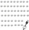 JEOPKO 50pcs Cable Clips, Self Adhesive Clips Mini Outdoor Light Wire Tidy Hooks Cord Organiser Holder, Durable Strong Management for Management, Decor Office and Home, Or,White (LYUKDLJZZBS50ZMH)