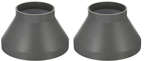 PATIKIL 8 bis 4 Kanal Reduzierer Steckverbinder 2 Pack Heizung Kühlung | Belüftung Rohr Feuerbeständiger Erhöher Adapter Leitung Fitting für Entlüftung System Grau