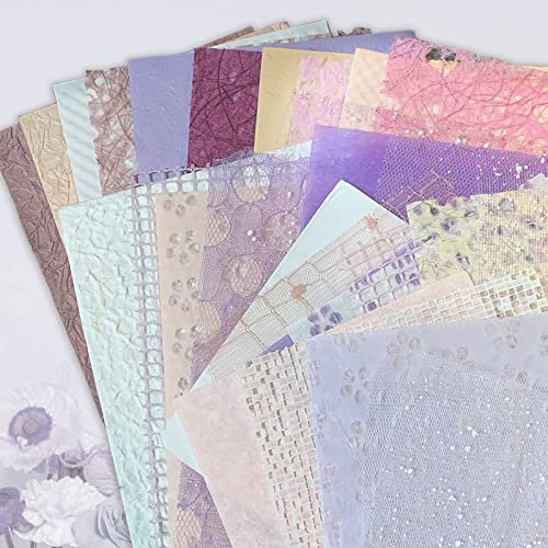 Qivine 30 Fogli Carta Scrapbooking, Carta per Scrapbook Colorata, Carta per Il Fai Da Te, Stampata Su Entrambi I Lati, Adatto per Il Fai Da Te, Scrapbooking, per Incollare, 15*20,5cm (Rosa)