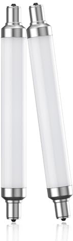 Luxvista S15s LED Bulb 221mm, 4W LED S15s Strip Tube Light Bulb 221mm Bathroom Shaver Light Bulb Warm White 3000K, 40W S15s Fitting Lamp Replacement for Mirrors, Under Kitchen Light (2-Pack)