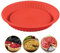 Zhixifan 26 cm Silikon Quicheform Rund Kuchen Tarteform Silikon Wellenrand Backform Obsttortenform Schichtkuchen Backform BPA Frei Dishwasher Safe für Quiche, Pizza, Tarte Kuchen, Obstkuchen—Rot