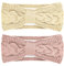 Clundoo 2 PCS Spa Gesicht Stirnband, Winter Stirnband Damen, Haarband Verdicken für Schminken und Gesicht Waschen Frottee Haarband für Yoga Sport Dusche Elastisch Gesicht Kopfwickel (B)
